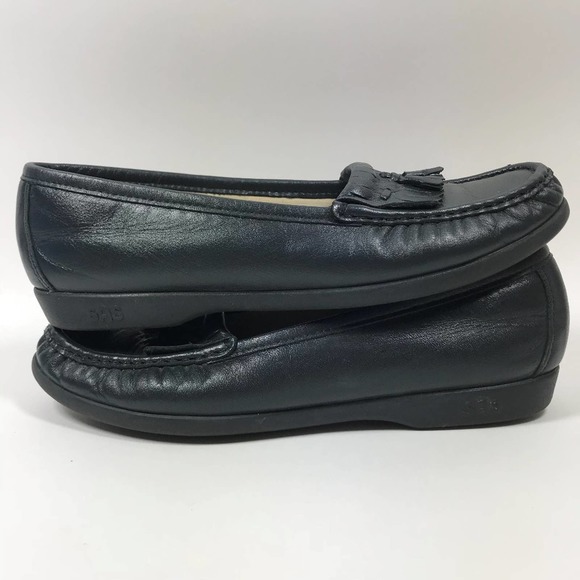 SAS Comfort Tassel Loafers Shoes Flats Moccasin Casual Slip On Navy 8.5 - Picture 5 of 8